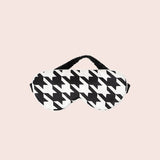 Houndstooth SIlk Sleep Mask