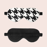 Houndstooth SIlk Sleep Mask