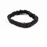 22 Momme Silk Skinny Scrunchies-6pcs Black