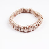 22 Momme Silk Skinny Scrunchies-6pcs White