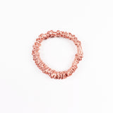 22 Momme Silk Skinny Scrunchies-6pcs White